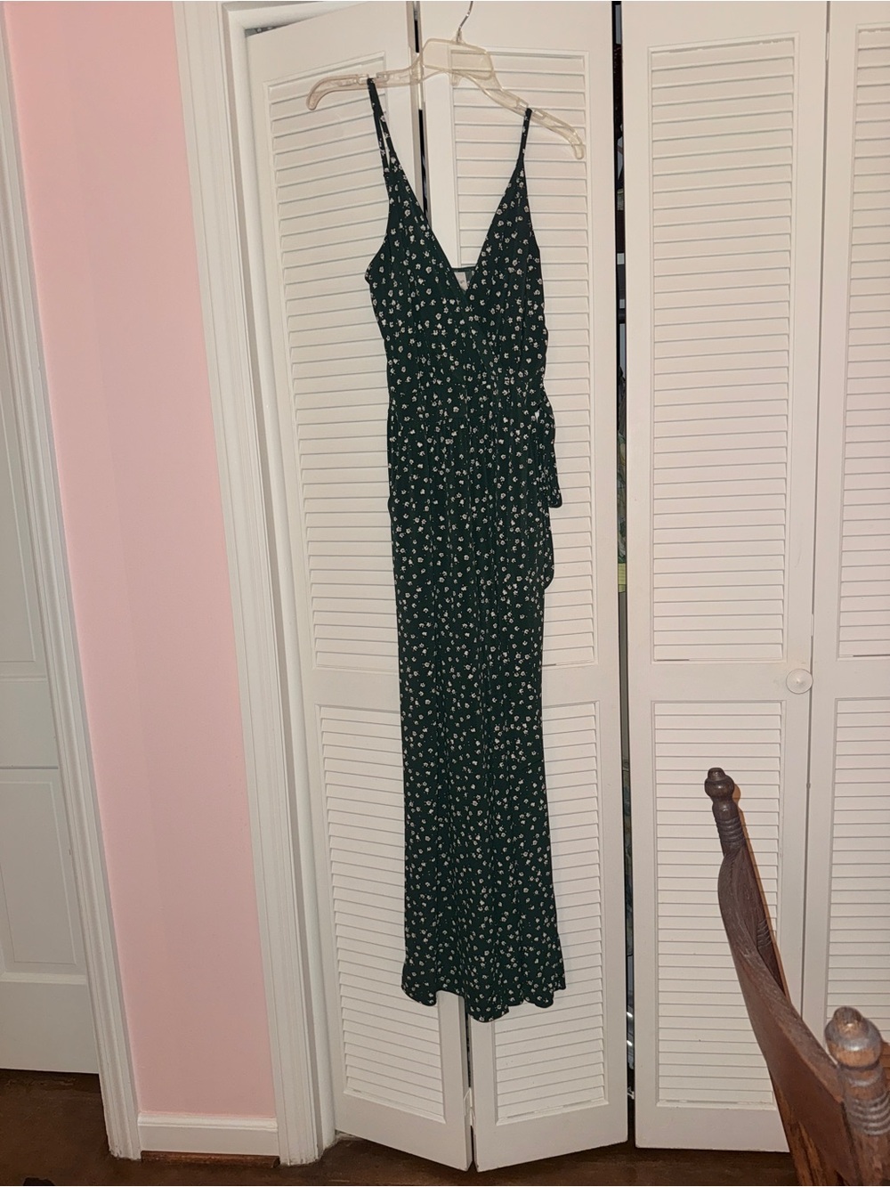 Kaileigh Forest Green Floral Maxi Dress